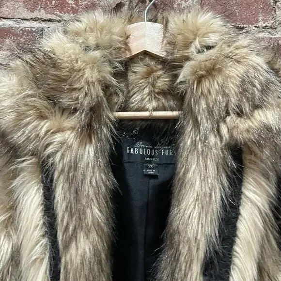 Fabulous Furs by Donna Salyers Faux Fur Long Vest Size XS - Picture 4 of 8